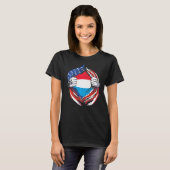 T-shirt Luxembourg Drapeau Américain Fier de Mon Luxembour (Devant entier)