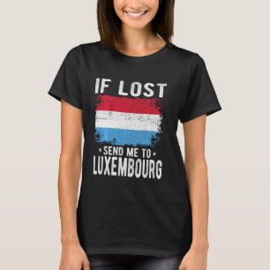 T-shirt Luxembourg Drapeau Souvenir - Si perdu envoyez-moi
