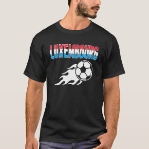 T-shirt Luxembourg Fans de football Drapeau luxembourgeois