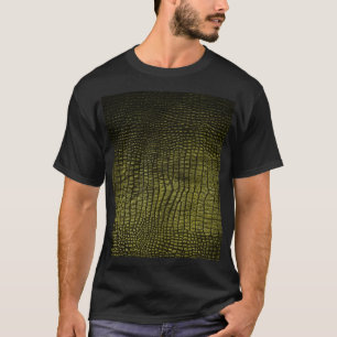 T-shirt Luxueuse texture de peau de crocodile foncé.