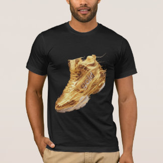 T-shirt Luxury Liquid Gold Sneaker - Urban Streetwear Art