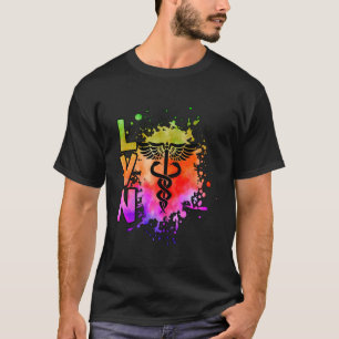 T-shirt Lvn Caduceus Infirmière de Lvn Infirmière professi