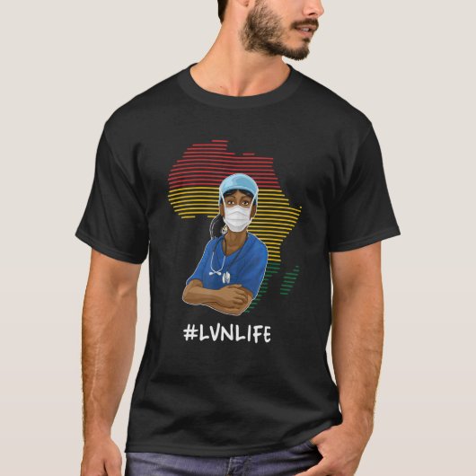 T-shirt LVN Life Black History Mois Licence professionnell (Devant)