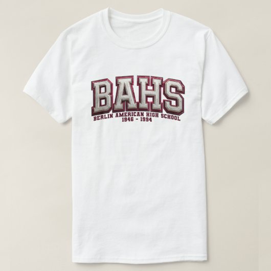 T-shirt Lycée américain de Berlin - BAHS (Design devant)