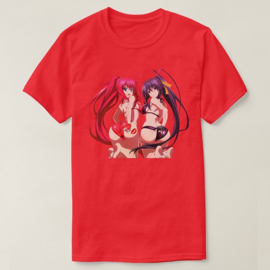 T-shirt Lycée DxD Himejima Akeno et Rias Gremory St (Design devant)