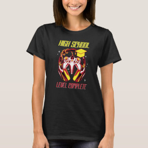 T-shirt Lycée Niveau Complet Gamer Diplômé