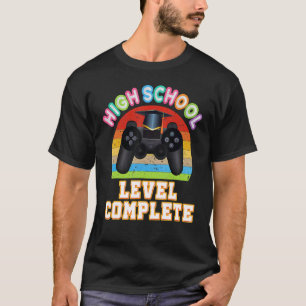 T-shirt Lycée Niveau Complet Gamer Diplômé Dernier jour