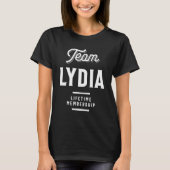 T-shirt Lydia Nom personnalisé Cadeau Anniversaire (Devant)