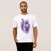 T-shirt LYFL 05 | Logo Lassen de Grunge Violet Homme (Devant entier)
