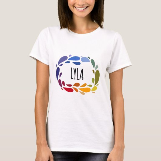 T-shirt Lyla Nom Joli cadeau coloré nommé Lyla (Devant)