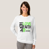 T-shirt Lyme Maladie Hope Amour Foi (Devant entier)