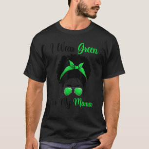 T-shirt Lymphoma African Messy Bun Je Porte Le Vert Pour M