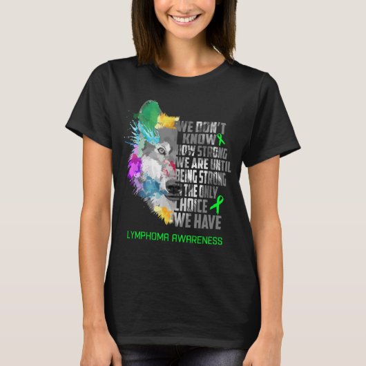 T-shirt Lymphoma Awareness Ribbon Support Cadeaux (Devant)
