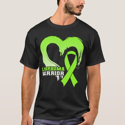 T-shirt Lymphoma Guerrier de sensibilisation Coeur (Devant)
