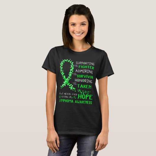 T-shirt Lymphoma Warrior Soutenir le combattant (Devant entier)