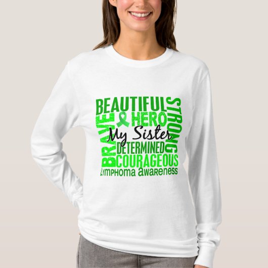T-shirt Lymphome carré de soeur d'hommage (Devant)