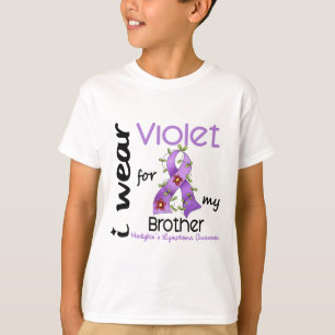 T-shirt Lymphome de Hodgkins je porte la violette pour mon
