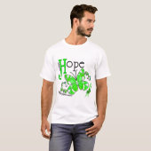 T-shirt Lymphome de Non-Hodgkins de papillon en verre (Devant entier)