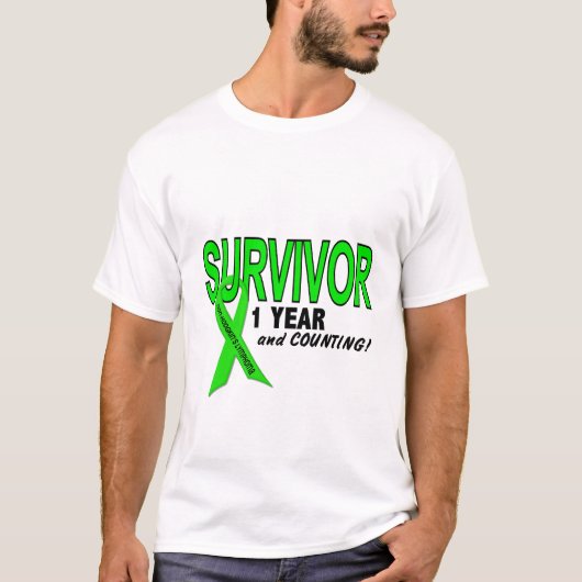 T-shirt Lymphome de Non-Hodgkins survivant de 1 an (Devant)