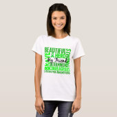 T-shirt Lymphome femelle carré d'ami d'hommage (Devant entier)