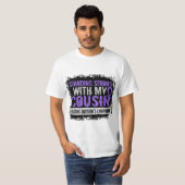 T-shirt Lymphome fort debout de Hodgkins de cousin (Devant entier)