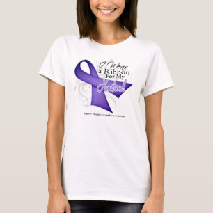 T-shirt Lymphome violet de Hodgkins de ruban de mari