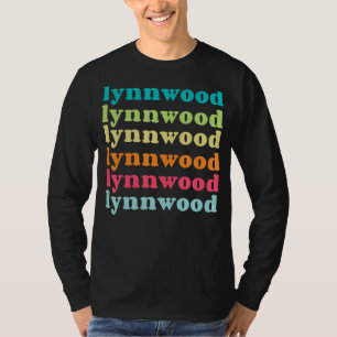 T-shirt Lynnwood Washington WA Colorful Texte répété