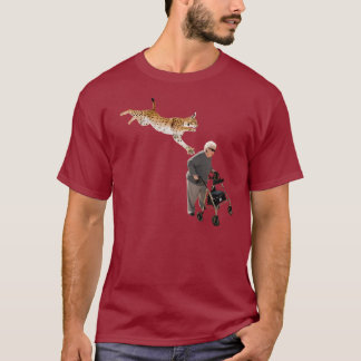 T-shirt Lynx contre dame âgée