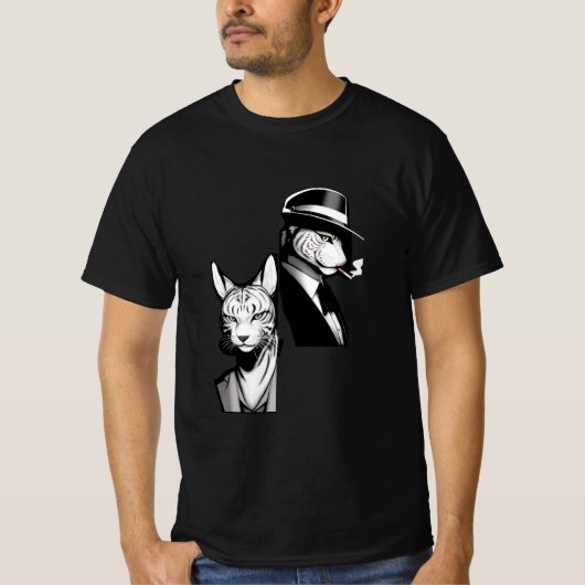 T-shirt Lynx, film noir (Devant)