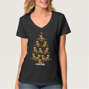 T-shirt Lynx Illumine Noël Père Noël Lynx Sapin de Noël