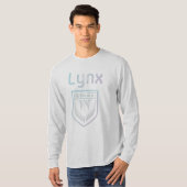 T-shirt Lynx iridescente graphique de badge (Devant entier)