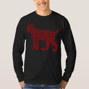T-shirt Lynx Lover Coeurs Amoureux Lynx Saint Valentin