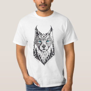 T-shirt Lynx Wild Animal Nature Illustration Art tatouage