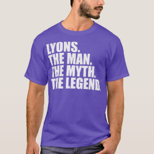 T-shirt Lyons Nom de famille Lyons Nom de famille Lyons No