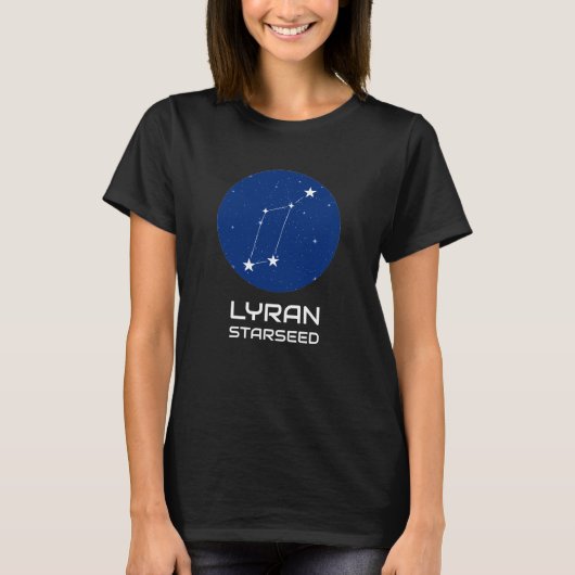 T-shirt Lyran Starseed Tee avec Lyra Constellation (Devant)