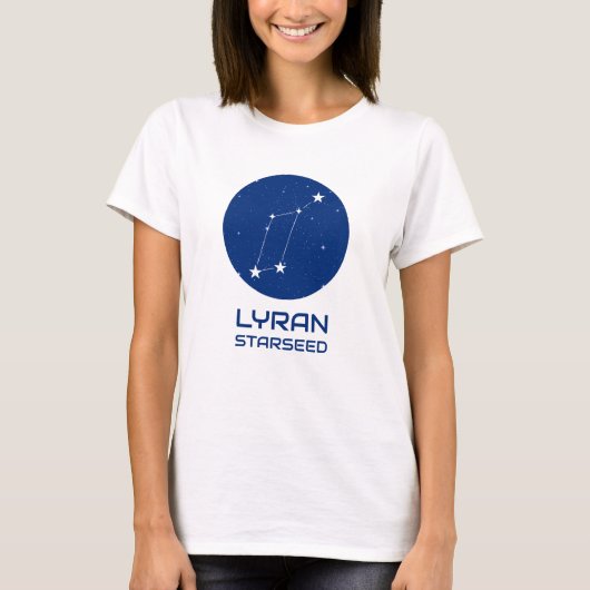 T-shirt Lyran Starseed Tee avec Lyra Constellation (Devant)