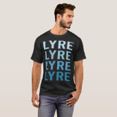 T-shirt Lyre à texte bleu (Devant entier)