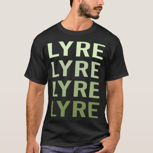 T-shirt Lyre à texte vert (Devant)