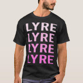 T-shirt Lyre de texte rose (Devant)