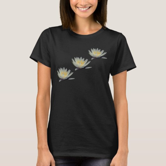 T-shirt Lys d'eau blanche Fleur Lotus (Devant)