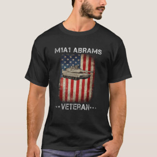 T-shirt M1A1 Vétéran de char Abrams Vétéran principal char
