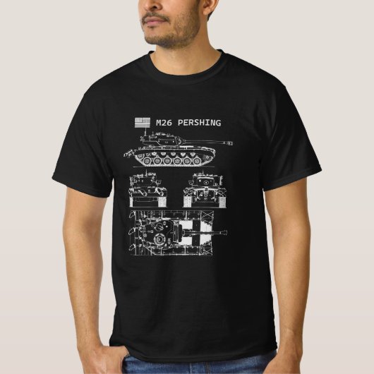 T-shirt M26 Pershing | World War 2 Tank (Devant)