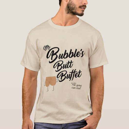T-SHIRT M. BUBBLE'S BUTT BUFFET (Devant)