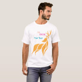 T-shirt M. Cerf Graphique – Style Bois Rustique (Devant entier)