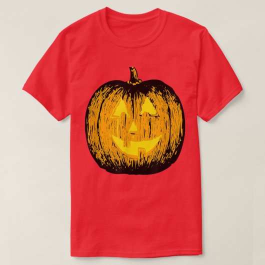 T-shirt M. Citrouille Lighted Jack-o'-lantern (Design devant)