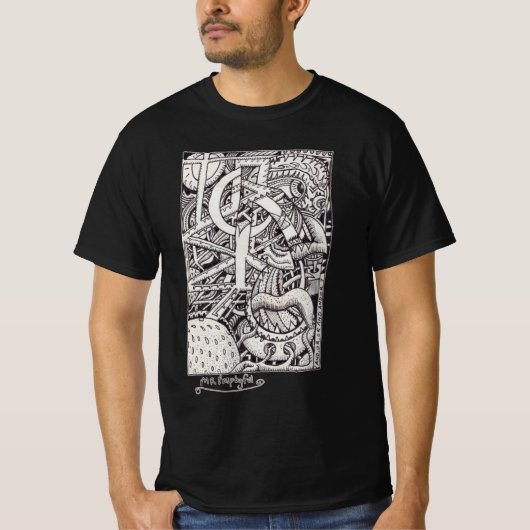 T-shirt M. Emptyful, dessin à l'encre (Devant)