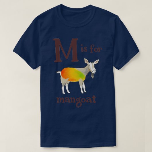 T-shirt M est pour Mangoat (Design devant)