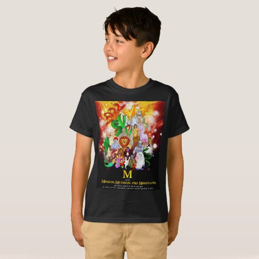 T-shirt M est pour Marvelous (Devant entier)