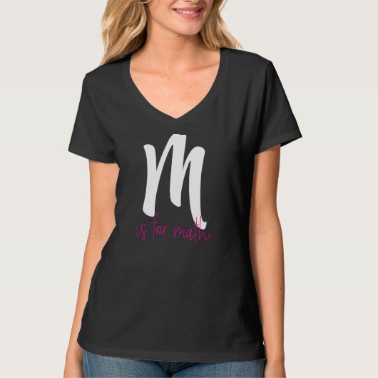T-shirt M Est Pour Math Cute School Enseignant Math (Devant)