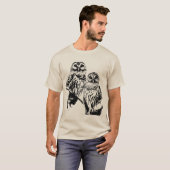 T-shirt M. et Mme Barred Owl - 2020 - encre noire (Devant entier)